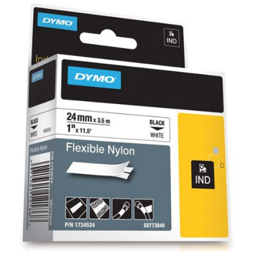 DYMO(SD1734524) Flexible Nylon, 24mm - Black on White