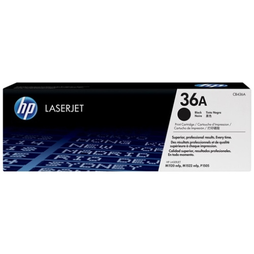 HP CB436A #36A Black Toner Cartridge (2,000 Yield)