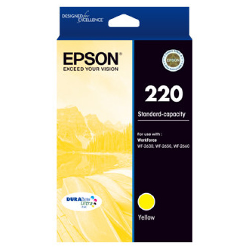 Epson C13T293492 220 Standard Capacity DURABrite Ultra Yellow ink