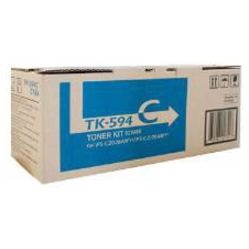 Kyocera TK-594C Cyan Toner for FS-C2126MFP/FS-C2026MFP/M6526CIDN (5,000 Yield)