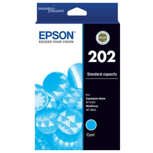 Epson C13T02N292 202 Standard Cyan Ink Cartridge,  suits XP5100