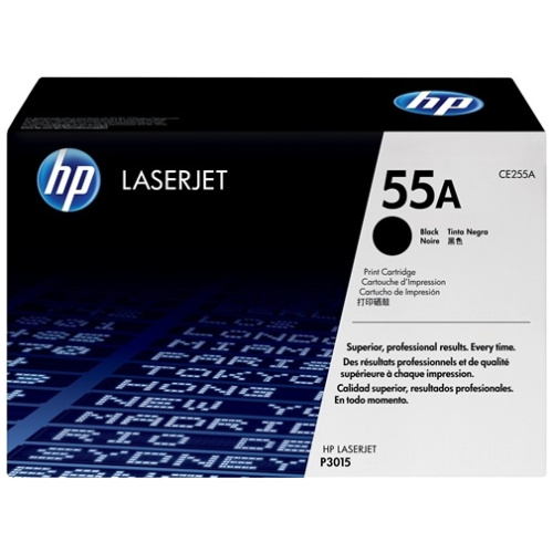 HP CE255A #55A Black Toner Cartridge (6,000 Yield)