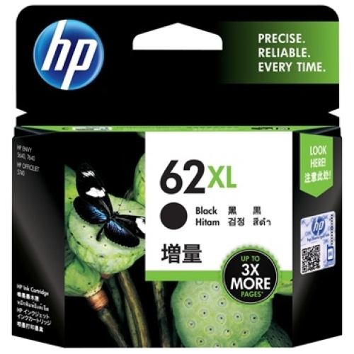 HP C2P05AA #62XL High Yield Black Ink Cartridge (600 page yield)