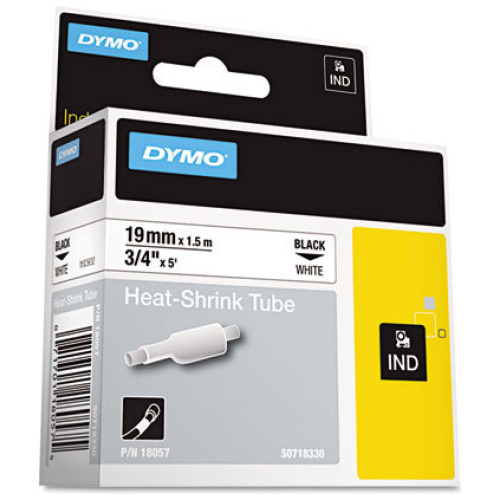 DYMO (SD18057) Heat Shrink Tube 19mm Black on White