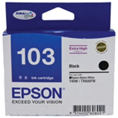 Epson Black Ink Cartrdige (High Yield) to suit Printers: TX600FW, T30, T40W