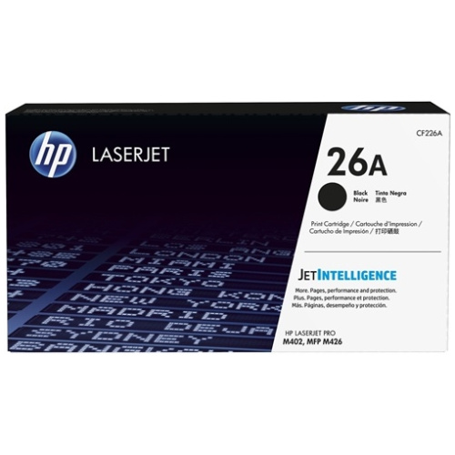 HP CF226A #26A Black Toner Cartridge (3,100 Yield)