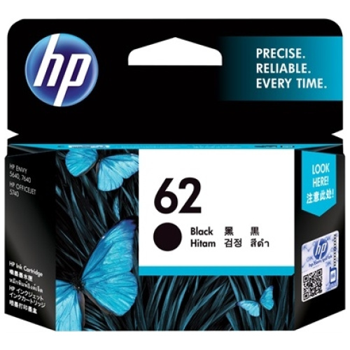 HP C2P04AA #62 Black Ink Cartridge (200 page yield)