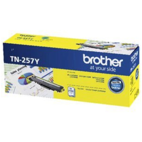 Brother TN-257Y Yellow Toner Cartridge, 2 300 pages