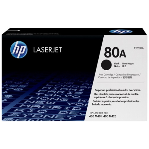 HP CF280A #80A Black Toner Cartridge (2,700 Pages)