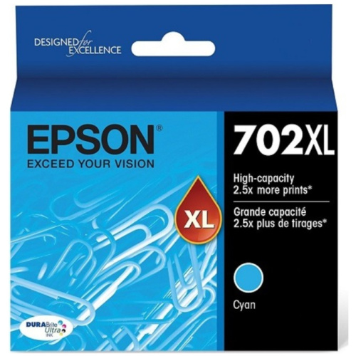 Epson C13T345292 High Yield 702XL Cyan Ink DURABrite
