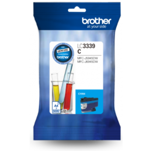 Brother LC-3339XLC Super High Yield Cyan Ink Cartridge to suit MFC-J6945DW, up to 5000 pages
