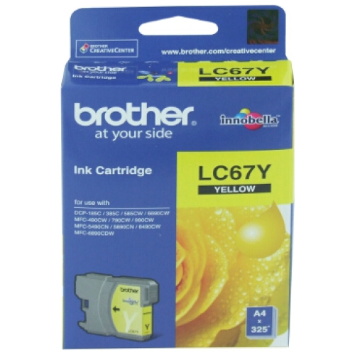 Brother LC-67Y Yellow Ink Cartridge for DCP-385C