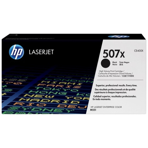 HP CE400X #507X High Yield Black Toner Cartridge (11,000 Yield)