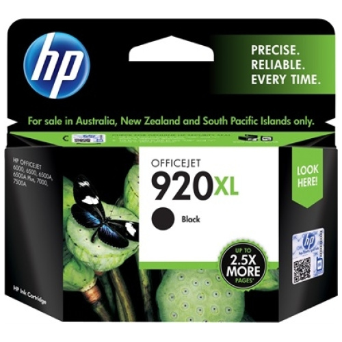 HP CD975AA #920XL High Yield Black Ink Cartridge (1,200 page yield)