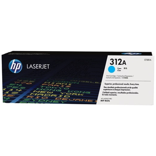 HP CF381A #312A Cyan Toner Cartridge (2,700 Yield)