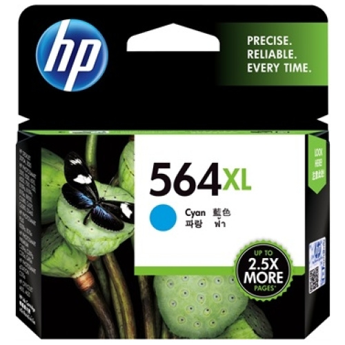 HP CB323WA #564XL High Yield Cyan Ink Cartridge (750 page yield)