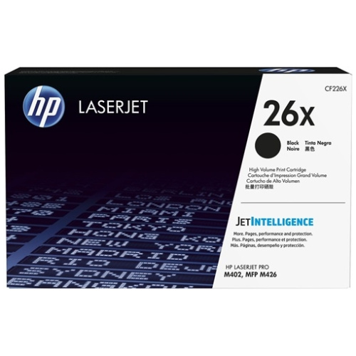 HP CF226X #26X High Yield Black Toner Cartridge (9,000 Yield)