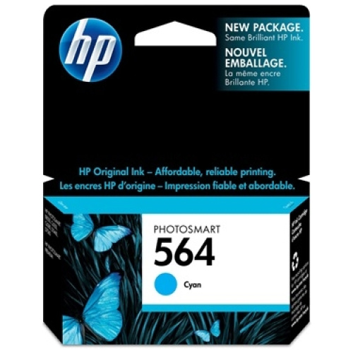 HP CB318WA #564 Cyan Ink Cartridge (300 page yield)