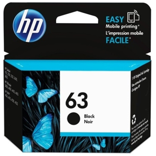 HP F6U62AA #63 Black Ink Cartridge (190 page yield)