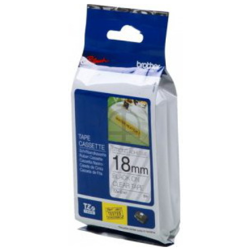 Brother TZ-S141 Strong Laminated Tape, Black on Clear (18mm 8m Length)