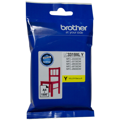 Brother LC-3319XLY Yellow Ink Cartridge (1500 page yield)