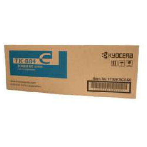 Kyocera TK-884C Cyan Toner Cartridge (18,000 Yield)