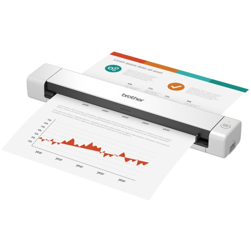 Brother DS-640 Mobile Document Scanner, 15ppm Mono & Colour (300dpi), USB Power