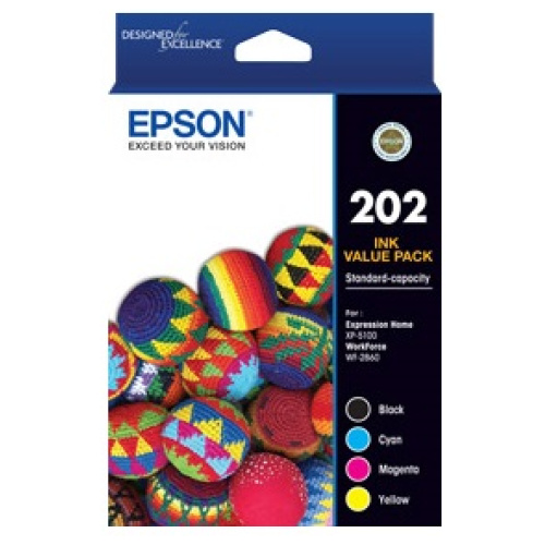 Epson C13T02N692 202 Standard 4 Ink Value Pack, suits XP5100