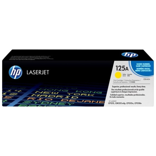 HP CB542A #125A Yellow Toner Cartridge (1,400 Yield)