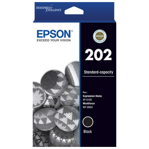 Epson C13T02N192 202 Standard Black Ink Cartridge, suits XP5100