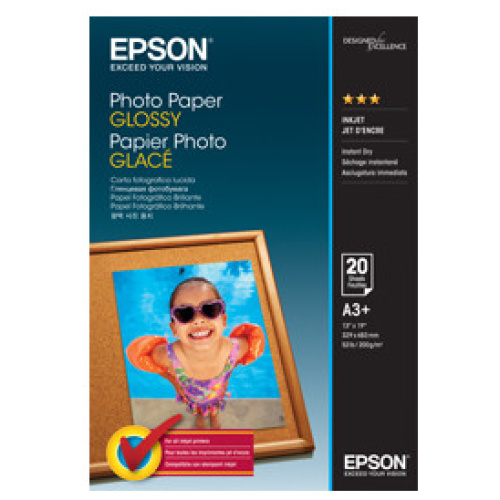 Epson C13S042535 Photo Paper Glossy, A3+, 20 Sheets Per Pack