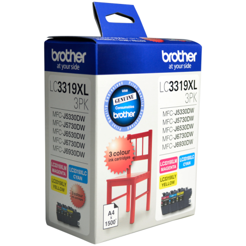 Brother LC-3319XL Colour Value Pack - 1 x Cyan 1 x Magenta 1 x Yellow