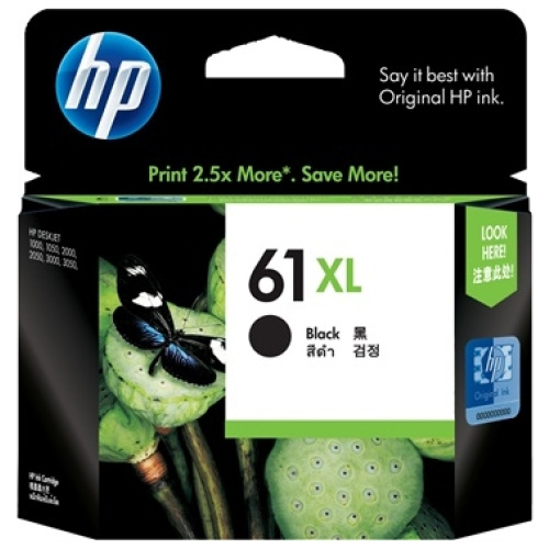 HP CH563WA #61XL High Yield Black Ink Cartridge (480 page yield)