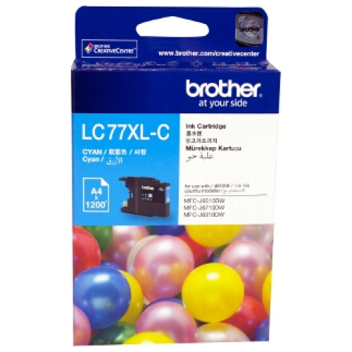 Brother LC-77XLC Super High Yield Cyan Ink Cartridge