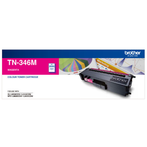 Brother TN-346M High Yield  Magenta Toner Cartridge - 3500 pages