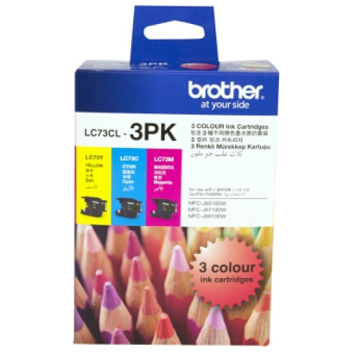 Brother LC-73CL3PK Colour Value Pack (LC-73C/LC-73M/LC-73Y) Ink Cartridges