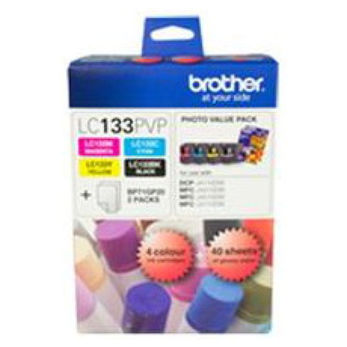 Brother LC-133PVP Photo Value Pack (Yield, up to 600 pages ea)