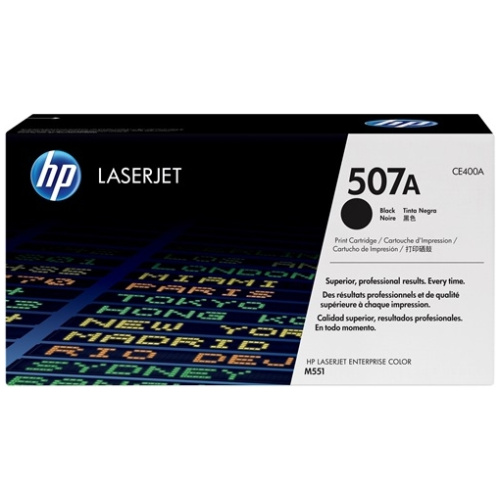 HP CE400A #507A Black Toner Cartridge (5,500 Yield)