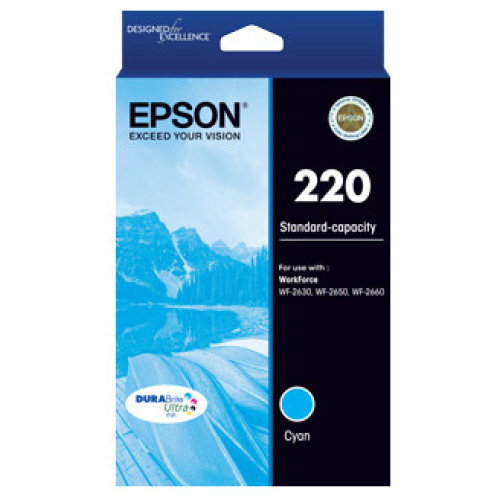 Epson C13T293292 220 Standard Capacity DURABrite Ultra Cyan ink