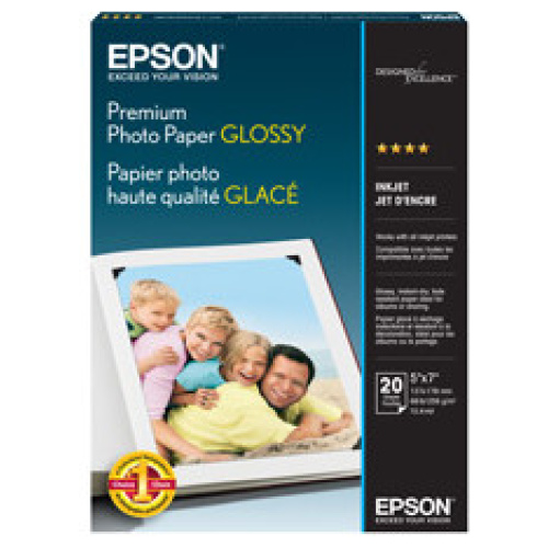 Epson Premium Glossy Photo Paper 5 x 7 20 Sheets Per Pack