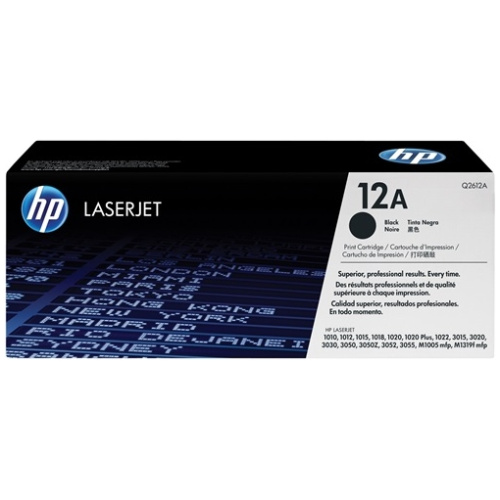 HP Q2612A #12A Black LaserJet Toner (2,000 Yield)