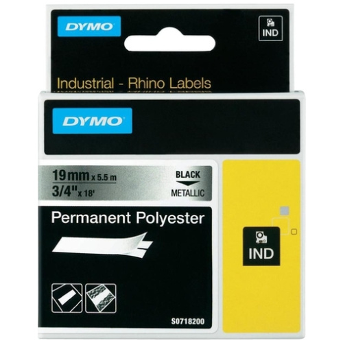 DYMO (SD18487) Rhino Metallized Permanent Label, 19mm