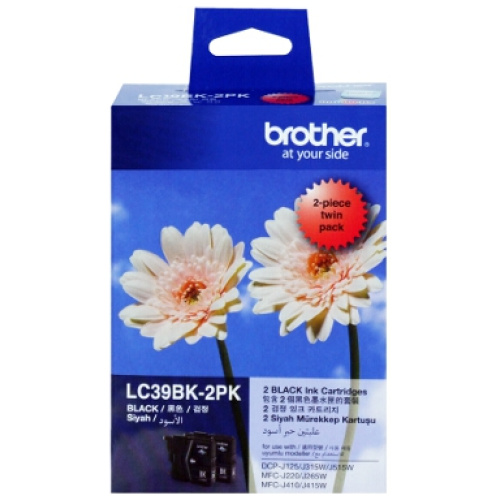 Brother LC-39BK2PK Black Ink Cartridge Twin Pack