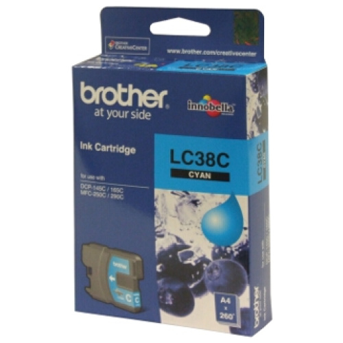 Brother LC-38C Cyan Ink Cartridge for DCP-145C/165C
