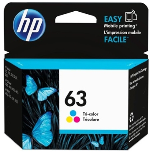 HP F6U61AA #63 Tri Colour Ink Cartridge (165 page yield)