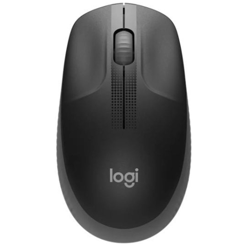 Logitech M190 Full Size Wireless Optical Mouse, Black and Charcoal