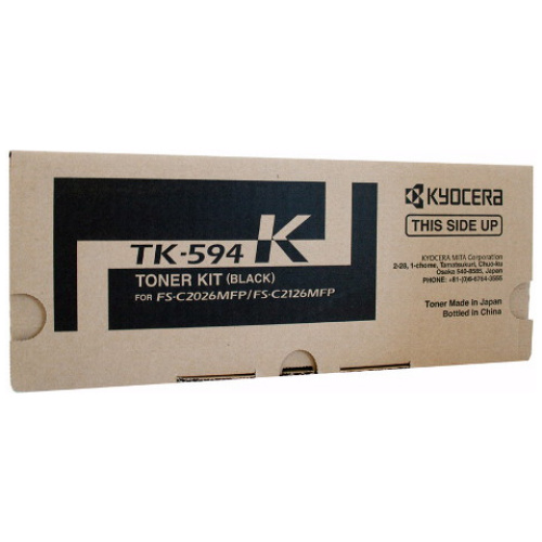 Kyocera TK-594K Black Toner for FS-C2126MFP/FS-C2026MFP/M6526CIDN (7,000 Yield)