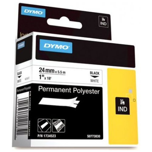 DYMO (SD1734523) Permanent Polyester, 24mm - Black on White
