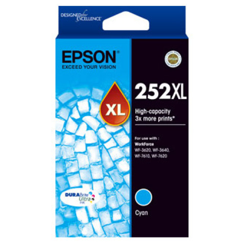 Epson C13T253292 252XL High Capacity Cyan Ink Cartridge