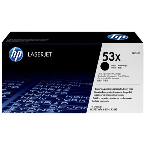 HP Q7553X #53X High Yield Black Toner Cartridge (7,000 Yield)